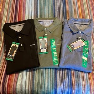 3 Tahari XL knit polo shirts NWT